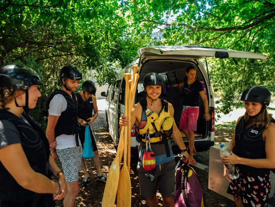 Van ride to go canoeing on Pelorus river Marlborough Sounds